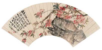 赵云壑 花卉 扇轴